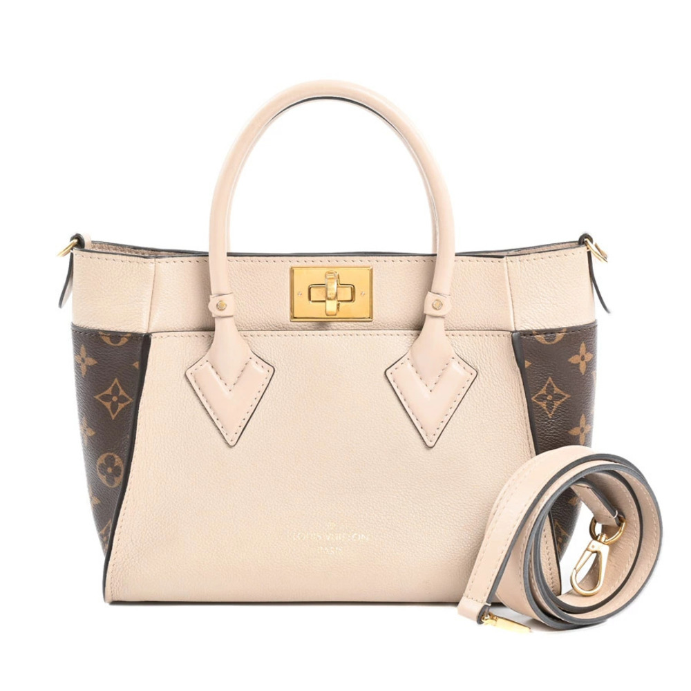 Louis Vuitton On My Side Handbag Greige Gray